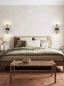 Axyaa Japanese Yellow Cave Stone Wall Lamp for Bedroom and Living Room
