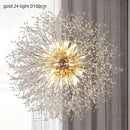 Axyaa Nordic Dandelion Chandelier Gold/Chrome Crystals Pendant Lights Bar Lamp