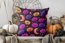 Halloween Ghosts & Castle Print Pillow Cover for Sofa, Bedroom, Car - Axyaa