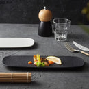 Axyaa Stone Patterned Frosted Ceramic Sushi Plate Set
