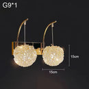 Axyaa Crystal Ball Wall Lamp, Elegant Bedroom Lighting for Girls, Lychee Trendy Design