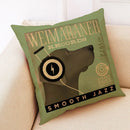 Axyaa Linen Pillowcase for Car Sofa Cushion Cover 45*45cm - Retro Dog Design