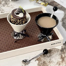 Axyaa Ceramic Dessert Cup Set, Exquisite Mug for Coffee, Ice Cream, Pudding