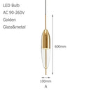 Axyaa Lake Blue Gradient Glass Pendant LED Chandelier for Home Decor