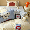 Axyaa Pup Print Cotton Bedding Set: Soft & Comfortable Duvet Cover with Sheet