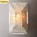 Axyaa LED Copper Marble Wall Lamp for Villa Living Room Corridor Lighting