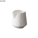 Axyaa Rock Texture Ceramic Gravy Boat Set for Restaurant Specialties & Milk Cups