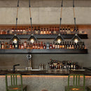 Axyaa Solid Wood Chandelier: Vintage Industrial Hemp Rope Lighting