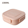 Axyaa Double-deck Divided Plastic Lunch Box - Kids Bento Box for Picnic & Fruit Salad