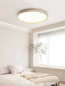 Axya Stone Downlight Ceiling Lamp, Walnut Color, Retro Style for Bedroom & Living Room