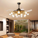 Axyaa Kids Bedroom Ceiling Fan with Modern LED Light Fixture & Remote Control