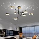 Axyaa LED Chandelier: Modern Smart Remote Ceiling Pendant Light