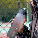 Axyaa 1L Portable Gym Water Bottle with Straw - Kawaii Design for Fitness & Travel