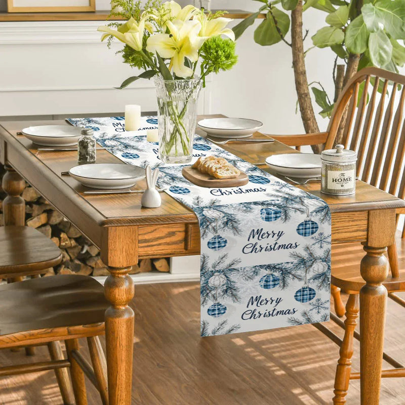Festive Fir Snowflake Table Runner for Axyaa - Farmhouse & Wedding Decor
