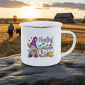 Axyaa Cute Rabbit Enamel Mug for Charming Breakfasts and Outdoor Adventure