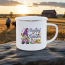 Axyaa Cute Rabbit Enamel Mug for Charming Breakfasts and Outdoor Adventure