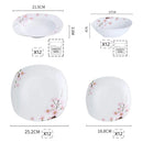 Axyaa 48-Piece Porcelain Ceramic Dinnerware Set for 12: Plates and Bowls
