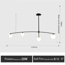Axyaa Nordic Glass Chandelier for Dining Living Room - G9 LED Pendant Light Fixture