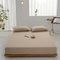 Axyaa Cotton Fitted Sheet - Solid Color, Anti-slip, Adjustable Mattress Cover