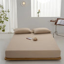 Axyaa Cotton Fitted Sheet - Solid Color, Anti-slip, Adjustable Mattress Cover