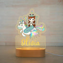Axyaa Acrylic USB NightLight with Custom Name, Animal Design for Kids' Bedroom Décor