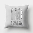 Axyaa Retro Cityscape Gramophone Guitar Drum Camera Print Cushion Cover