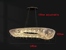 Axyaa Nordic Crystal LED Chandelier for Elegant Living Room & Restaurant Lighting
