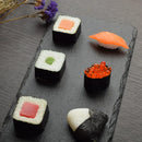 Axya Slate Stone Square Dish for Sushi, Steak, BBQ, Pizza - 16 Word Limit