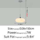 Axyaa Modern Glass Chandelier Lights - Orange White - Dimmable Bedroom Study Hanging Lamp