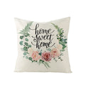 Pink Truck Flower Print Cushion Cover 45x45cm - Axyaa