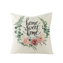 Pink Truck Flower Print Cushion Cover 45x45cm - Axyaa