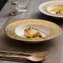 Axyaa White Gold Ceramic Plate Set - Molecular Cuisine Tableware