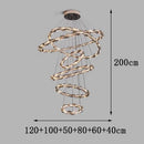 Axyaa Crystal Chandelier Ceiling Light | Luxury Living Room Bedroom Pendant Lamp