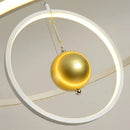 Axyaa Circular Iron Ball Pendant Chandelier for Living Room, Bedroom, Dining Room
