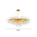 Gold Crystal Ceiling Chandelier for Dining Living Room Luxury by Axyaa