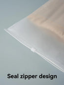 Axyaa Transparent Zipper Storage Bag Set for Travel Clothes Organization