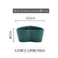 Axyaa Heart-Shaped Bowl Set: Salad, Snack, Dessert, Creative Cold Dish.