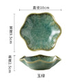 Axyaa Ceramic Lotus Tray Green | Jewelry Organizer Desktop Decor Storage Plate
