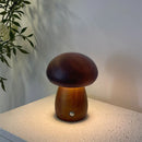 Axyaa Wooden Mushrooms Night Light, Touch Switch, Dimmable Desk Lamp