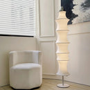 Axyaa Silk Cloth Art Floor Lamp with LED Light for Hotel Decor Lighting