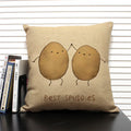 Axyaa Cartoon Animal Print 45x45cm Linen Cushion Cover - Sofa, Car, Chair Pillow Case