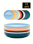 Axyaa Plastic Tray Set for Camping Picnic Kitchen, Microwave & Dishwasher Safe