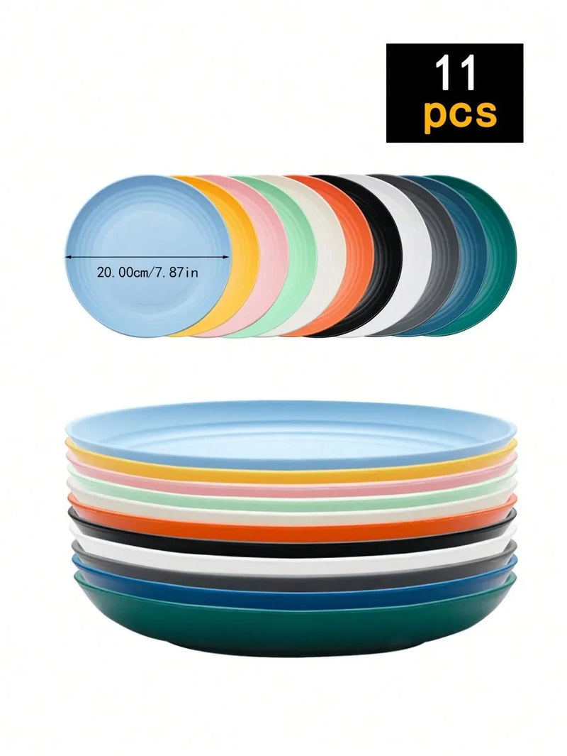Axyaa Plastic Tray Set for Camping Picnic Kitchen, Microwave & Dishwasher Safe