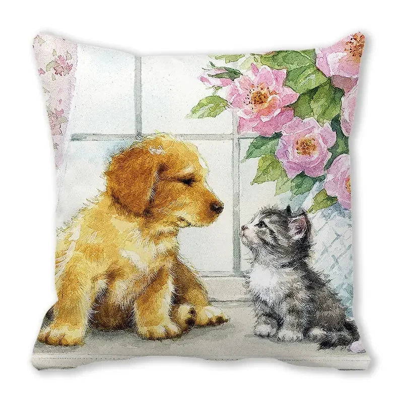Axyaa Christmas Cat Dog 2023 Pillowcase Snowman Gift Set Decor