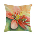 Vintage European Lily Oil Painting Linen Cushion Cover by Axyaa - 45X45CM