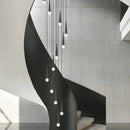 Axyaa Luxury Crystal LED Staircase Chandelier - Creative Long Stair Lighting Fixtures