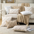 Axyaa Plush Wool Pillow Covers - Luxury European Cushion Shell for Sofa, Bedroom