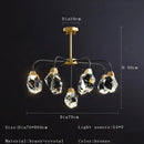 Axyaa Crystal Chandelier Pendant Lamp for Living Room Dining