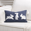 Axyaa Easter Bunny Embroidered Pillow Cover 45X45 - Cute Home Sofa Decoration