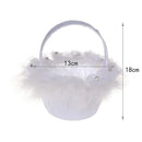 Axyaa Lace Decor Bridesmaid Flower Girl Baskets Rustic Wedding Ceremony Decor